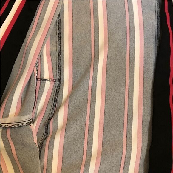 Torrid Open Blazer Size 6X Black Fuchsia Stripe - Picture 4 of 6